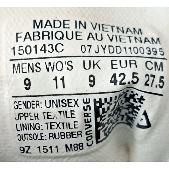 Chuck Taylor Converse All Stars Women's 11 Black Canvas High-Tops New No Tags - Picture 9 of 13